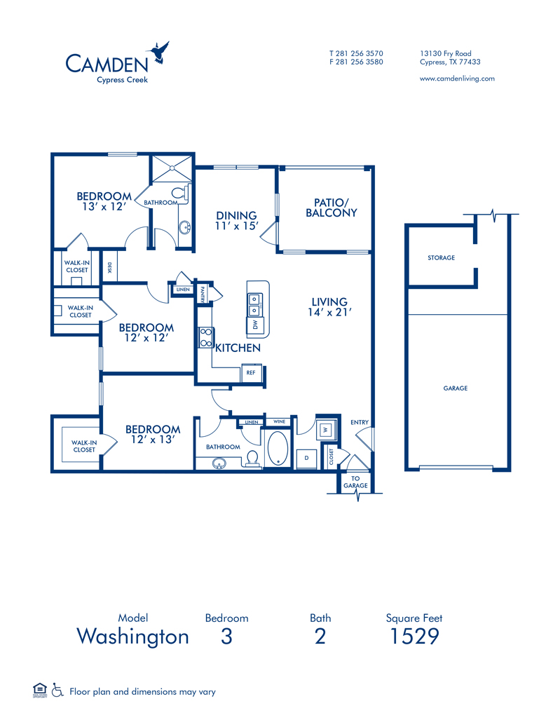 1, 2 & 3 Bedroom Apartments in Cypress, TX - Camden Cypress Creek