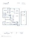 Blueprint of Washington - G Floor Plan, 3 Bedrooms and 2 Bathrooms at Camden Cypress Creek Apartments in Cypress, TX