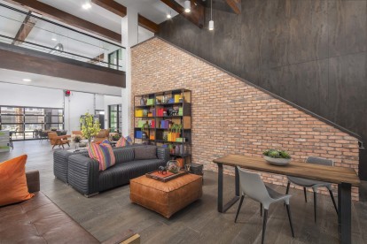 Camden Tempe West Apartments in Tempe Arizona lobby entrance seating area