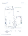 Blueprint of Boulevard Floor Plan, 1 Bedroom and 1 Bathroom at Camden Fourth Ward Apartments in Atlanta, GA