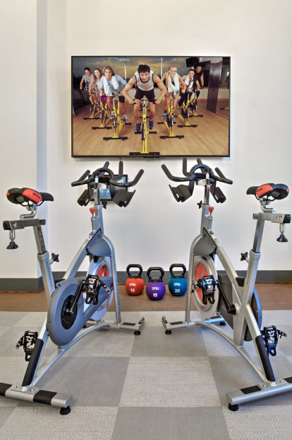 Yoga spin studio at Camden Gallery Apartments in Charlotte, NC