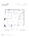 Camden Old Town Scottsdale apartments in Scottsdale, AZ two bedroom Wrangler floor plan