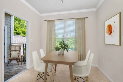 Dining room and outdoor living at Camden Fallsgrove