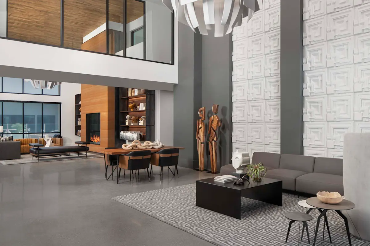 Community lobby seating at Camden North End.