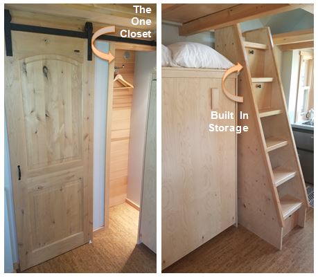 Great ideas for storage in the tiny house!