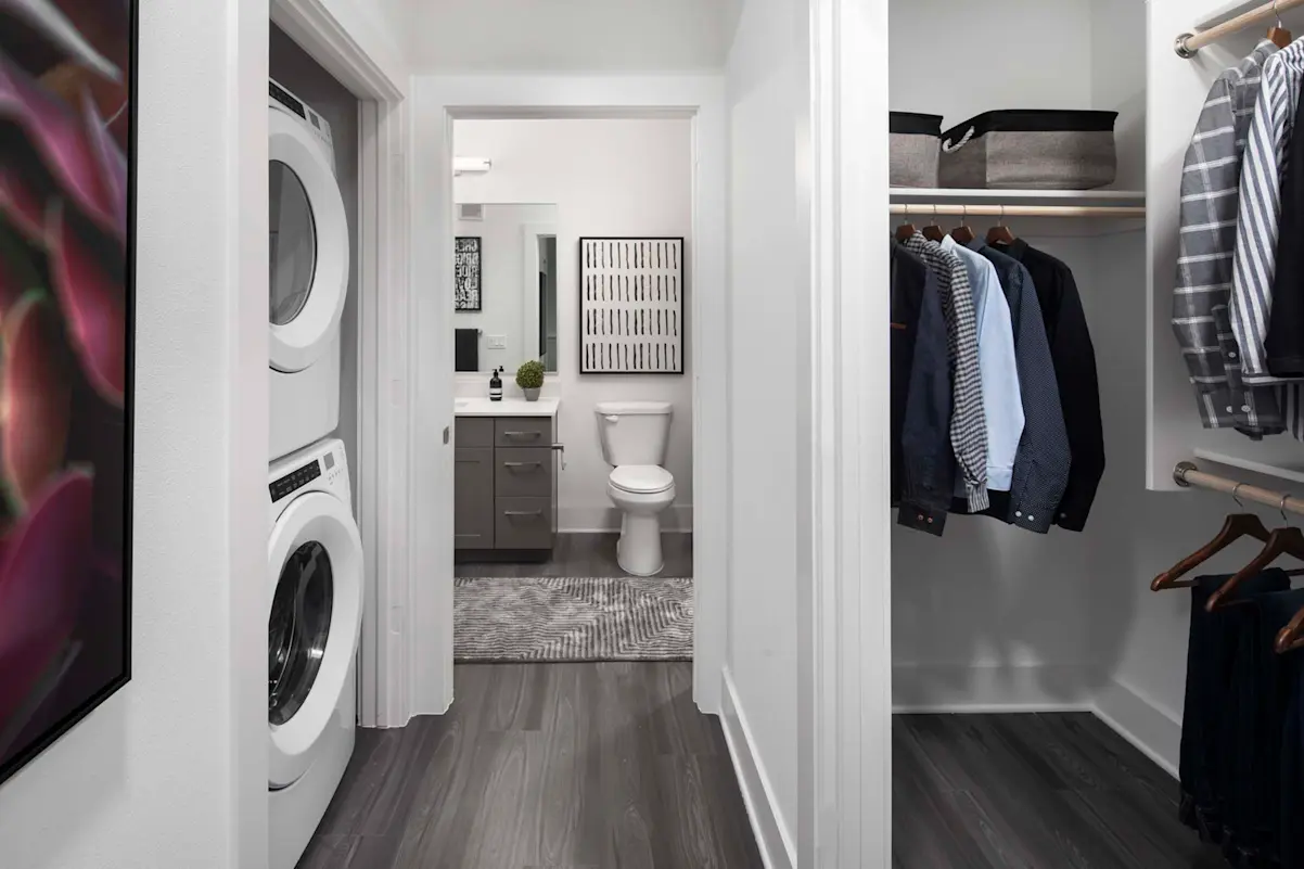 In-home laundry area at Camden North End.