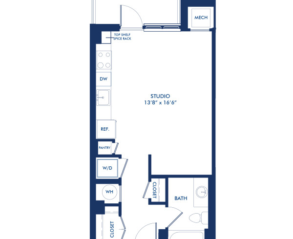 Blueprint of S6.2 Floor Plan, Studio with 1 Bathroom at Camden NoMa II Apartments in Washington, DC