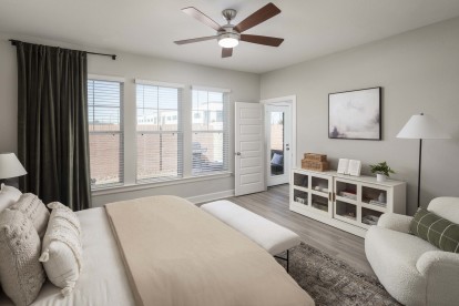 Primary bedroom at Camden Long Meadow Farms homes for rent in Richmond, TX