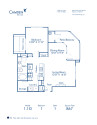 Blueprint of 1.1G Floor Plan, 1 Bedroom and 1 Bathroom at Camden Silo Creek Apartments in Ashburn, VA