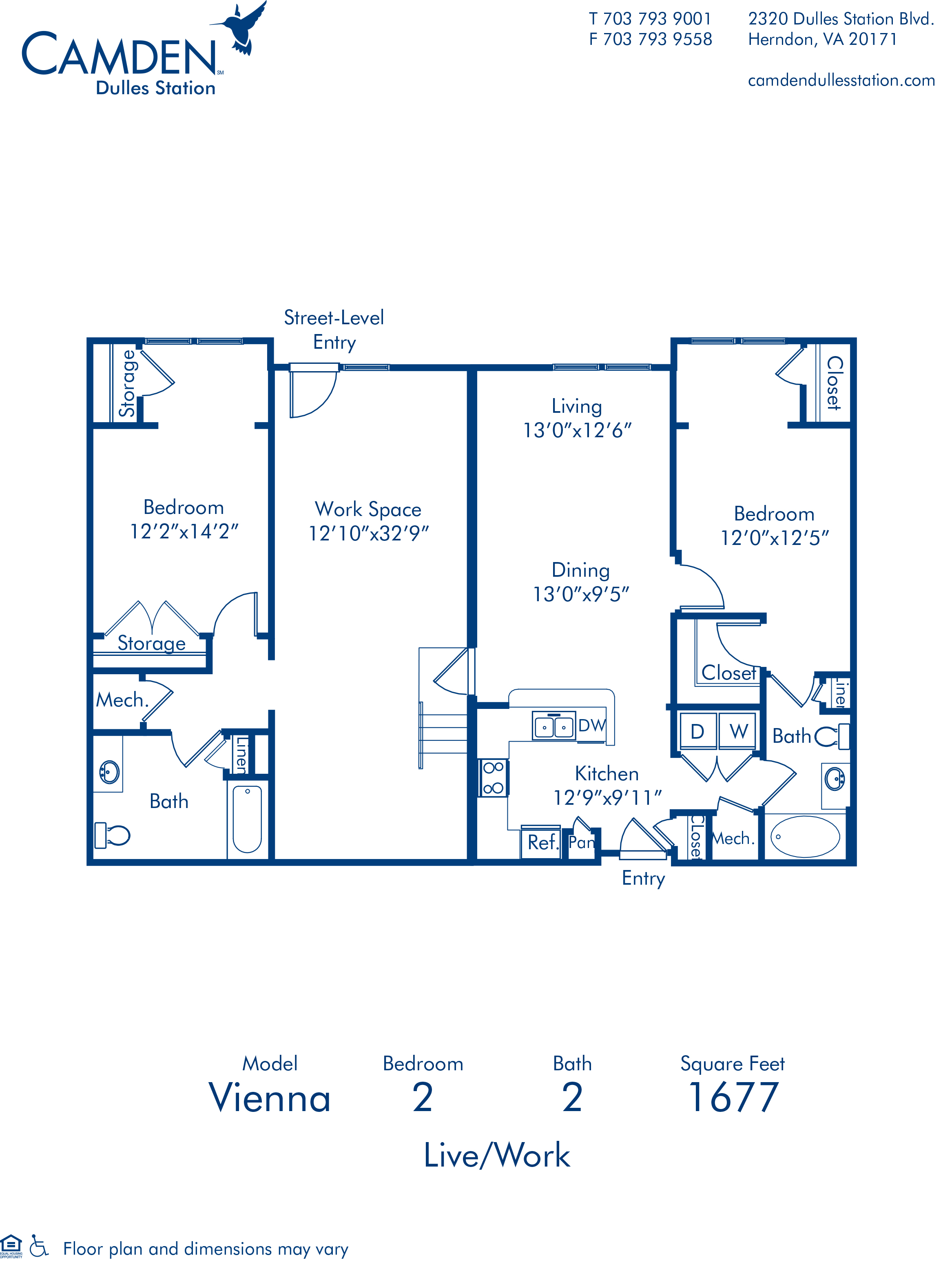 1, 2 & 3 Bedroom Apartments in Herndon, VA - Camden Dulles Station