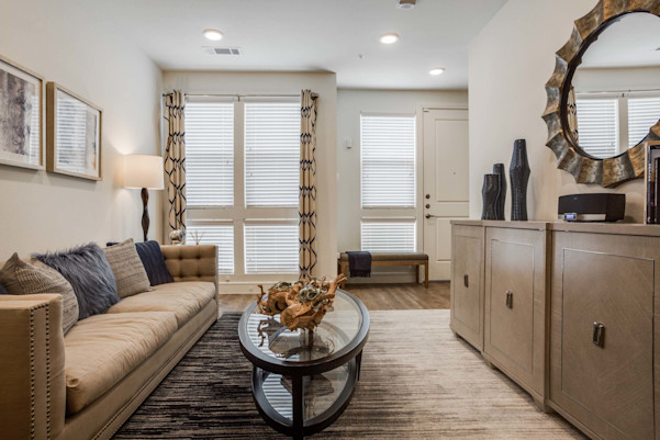 Villas townhome entry and living room