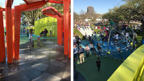 Playground in Levy Park in Houston