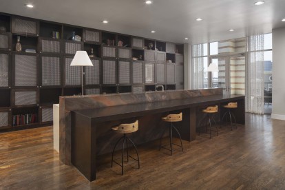 Wine Room in The Ballery building at Camden Highland Village apartments and townhomes in Houston, Texas