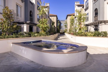 Camden Crown Valley Apartments Mission Viejo CA Fountain and beautifully landscaped walkways