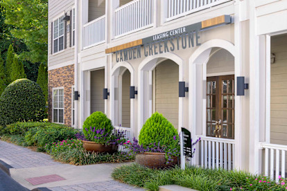 Leasing office entrance entrance at Camden Creekstone in Atlanta, GA