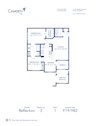 Blueprint of Reflection (Solarium) Floor Plan, 2 Bedrooms and 1 Bathroom at Camden Bay Apartments in Tampa, FL