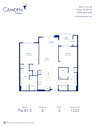 Camden Tempe apartments in Tempe, Arizona, two bedroom floor plan B1.2