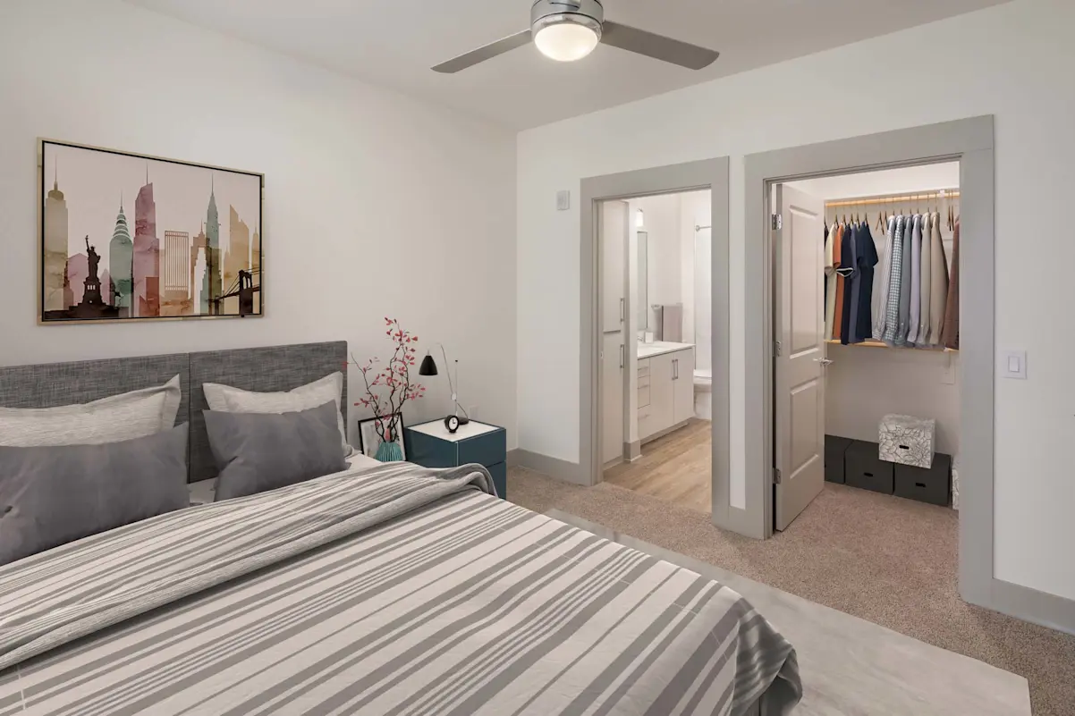Furnished bedroom at Camden North End.