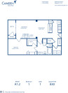 Blueprint of A1.2 Floor Plan, 1 Bedroom and 1 Bathroom at Camden Manor Park Apartments in Raleigh, NC