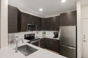 Contemporary style renovated apartment kitchen at Camden College Park