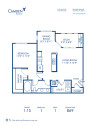 Blueprint of 1.1S Floor Plan, 1 Bedroom and 1 Bathroom at Camden Stonecrest Apartments in Charlotte, NC