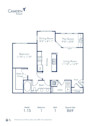 Blueprint of 1.1S Floor Plan, 1 Bedroom and 1 Bathroom at Camden Stonecrest Apartments in Charlotte, NC