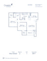 Blueprint of Mansfield Floor Plan, 2 Bedrooms and 1 Bathroom at Camden World Gateway Apartments in Orlando, FL