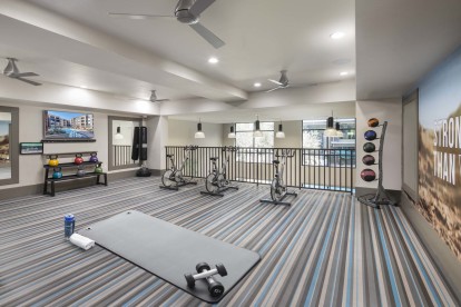 Camden Tempe Apartments Tempe Arizona 24-Hour Fitness Center Yoga and Pilates Room