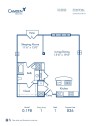 Blueprint of 0.1FB Floor Plan, Studio with 1 Bathroom at Camden Cotton Mills Apartments in Charlotte, NC
