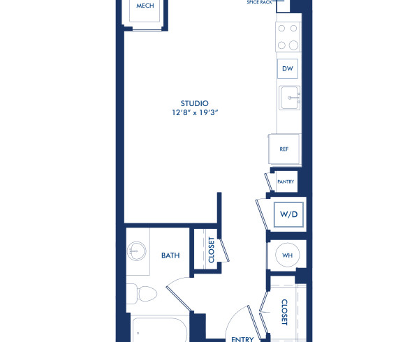 Blueprint of S4.2 Floor Plan, Studio with 1 Bathroom at Camden NoMa II Apartments in Washington, DC