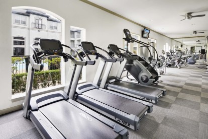 Fitness center with cardio equipment 