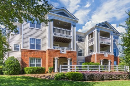 Exterior showing landscaping and large balconies