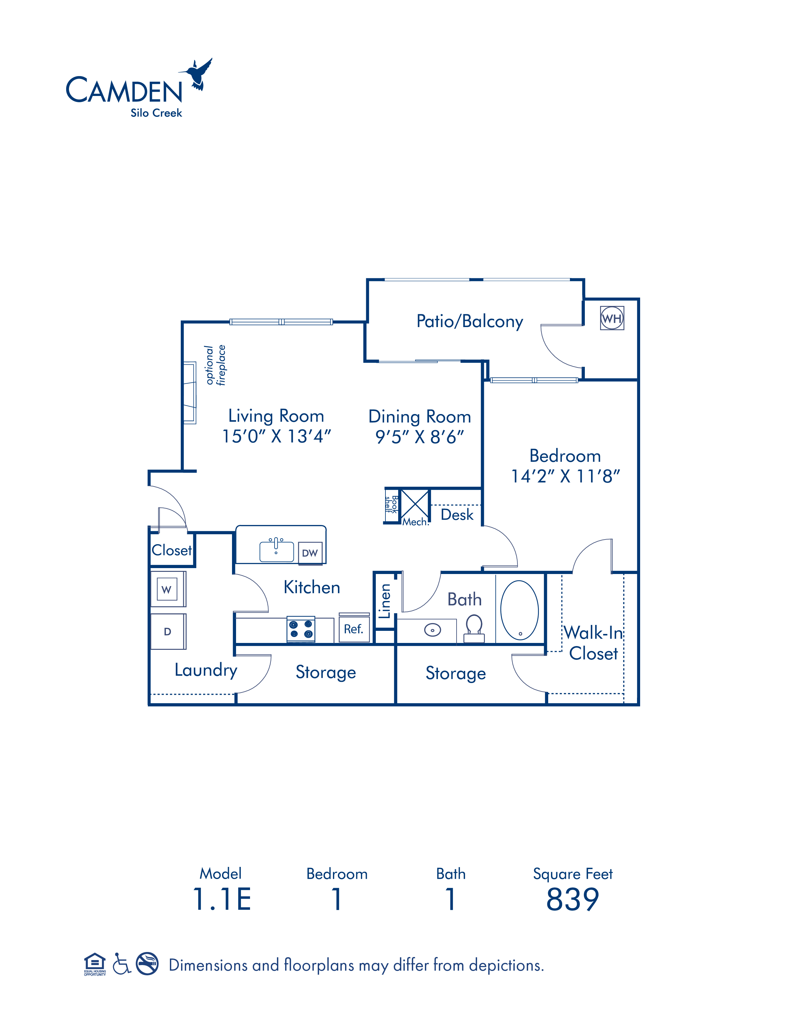 1.1E floor plan