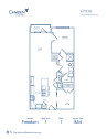 Blueprint of Freedom Floor Plan, 1 Bedroom and 1 Bathroom at Camden Fourth Ward Apartments in Atlanta, GA
