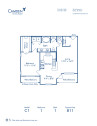 Blueprint of C1 Floor Plan, 1 Bedroom and 1 Bathroom at Camden Farmers Market Apartments in Dallas, TX