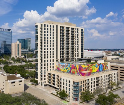 Exterior with mural