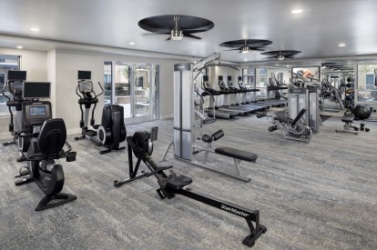 Gallery Fitness Center with cardio equipment and free-weights