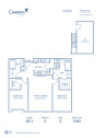 Blueprint of B2L Floor Plan, 2 Bedrooms and 2 Bathrooms with Loft at Camden Tuscany Apartments in San Diego, CA