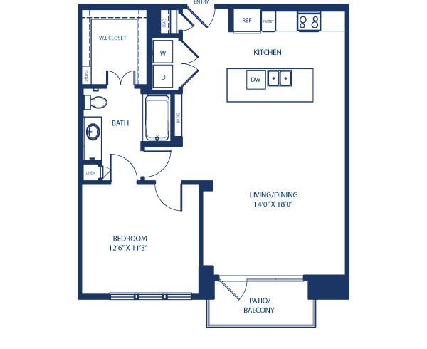 Camden Victory Park apartments in Dallas, TX floor plan A8