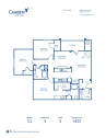 Blueprint of 3.2 Floor Plan, 3 Bedrooms and 2 Bathrooms at Camden Ashburn Farm Apartments in Ashburn, VA
