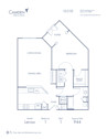 Blueprint of Lenox Floor Plan, 1 Bedroom and 1 Bathroom at Camden Midtown Atlanta Apartments in Atlanta, GA