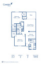 Blueprint of 2.2 Floor Plan, 2 Bedrooms and 2 Bathrooms at Camden Fairview Apartments in Charlotte, NC