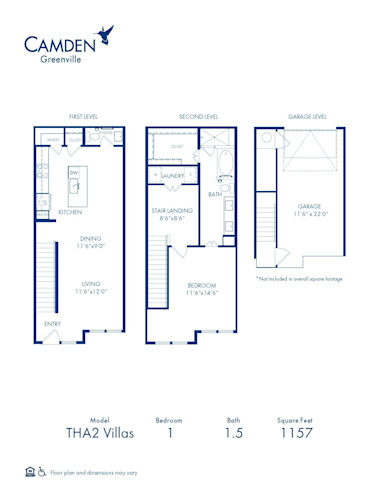 camden-greenville - floor plans - THA2 VILLAS