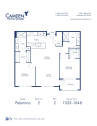 Camden Old Town Scottsdale apartments in Scottsdale, AZ two bedroom Palomino floor plan