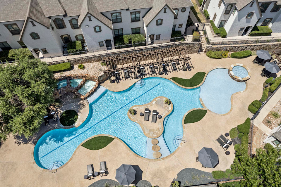 Overhead view of the Camden Brushy Creek pool