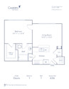 Camden North Quarter Apartments Downtown Orlando one bedroom floor plan Davis