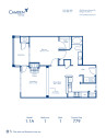 Blueprint of 1.1A Floor Plan, 1 Bedroom and 1 Bathroom at Camden Overlook Apartments in Raleigh, NC