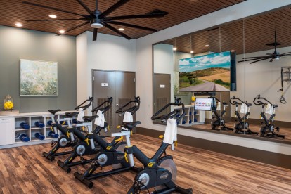 Fitness center spin room