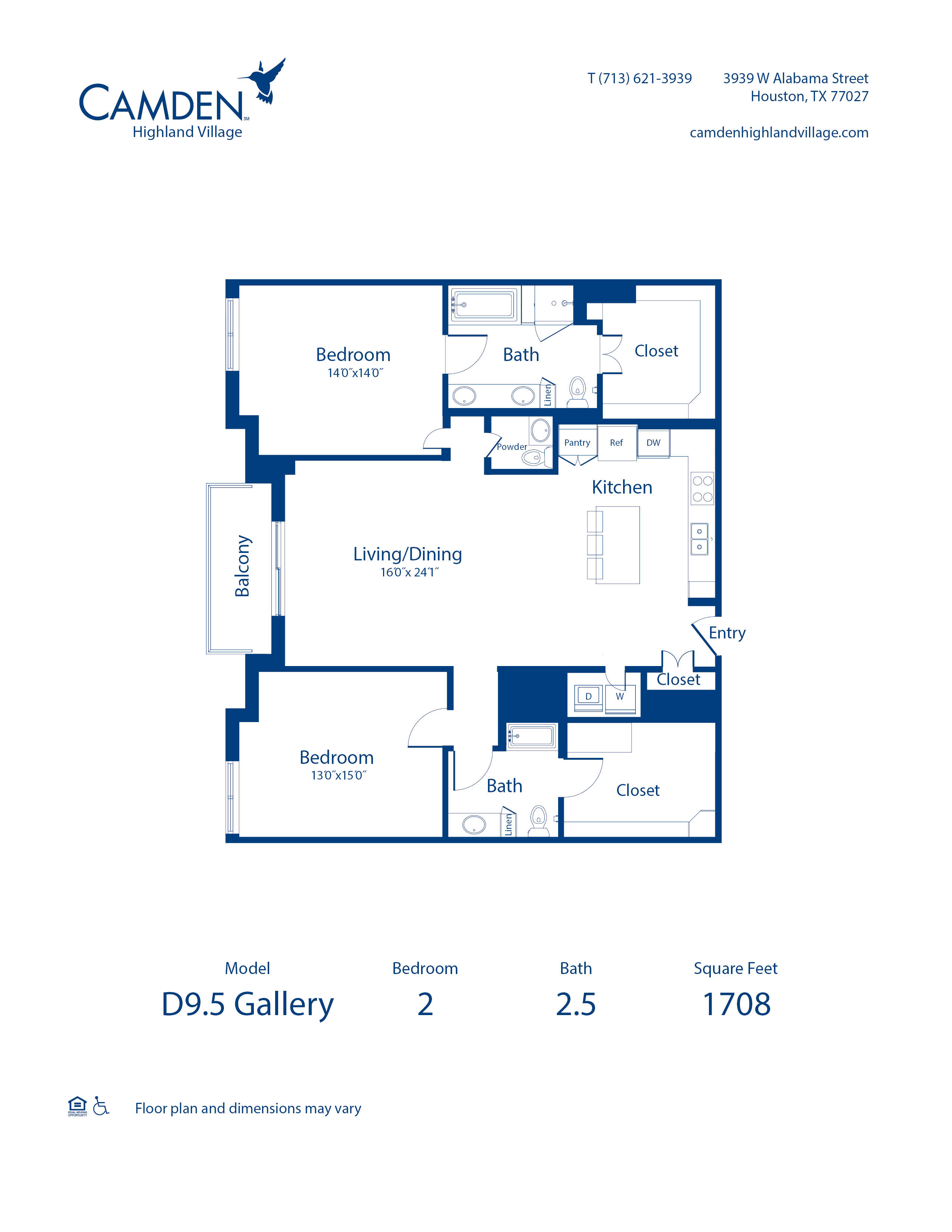 2 Bedroom Apartment – 3939 W Alabama St #745, Houston, TX 77027