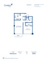 Blueprint of Madison Floor Plan, 1 Bedroom and 1 Bathroom at Camden Brickell Apartments in Miami, FL